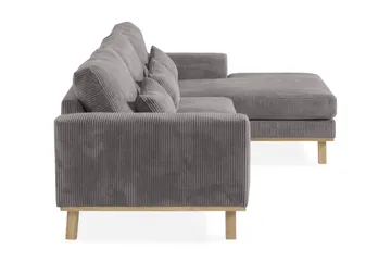 Copenhagen 4-seters Høyrevendt L-formet Divansofa i Manchester - Mørk grå - Møbler - Sofaer - Sofaer med sjeselong - 4 seters sofa med divan