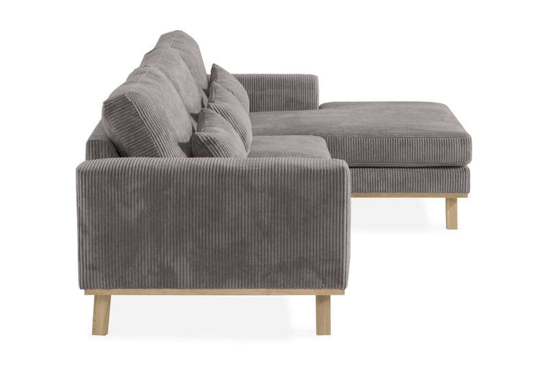 Copenhagen 4-seters Høyrevendt L-formet Divansofa i Manchester - Mørk grå - Møbler - Sofaer - Sofaer med sjeselong - 4 seters sofa med divan