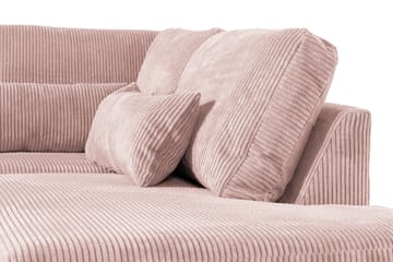 Copenhagen 4-seters Høyrevendt L-formet Divansofa i Manchester - Rosa - Møbler - Sofaer - Sofaer med sjeselong - 4 seters sofa med divan