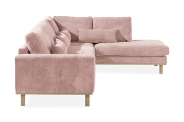 Copenhagen 4-seters Høyrevendt L-formet Divansofa i Manchester - Rosa - Møbler - Sofaer - Sofaer med sjeselong - 4 seters sofa med divan