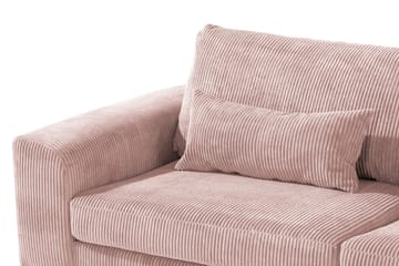 Copenhagen 4-seters Høyrevendt L-formet Divansofa i Manchester - Rosa - Møbler - Sofaer - Sofaer med sjeselong - 4 seters sofa med divan