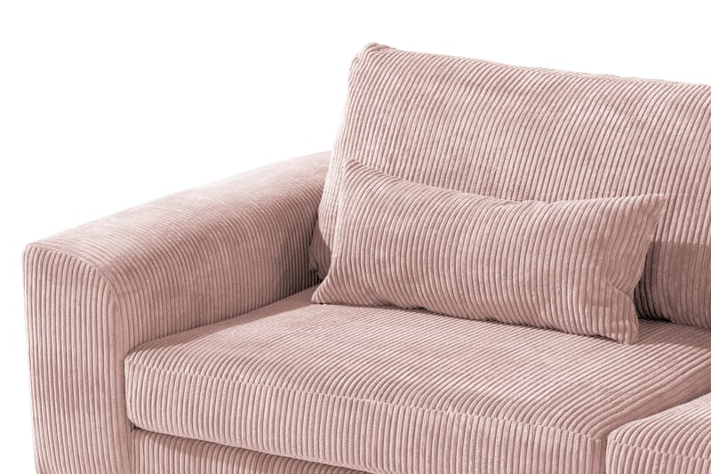 Copenhagen 4-seters Høyrevendt L-formet Divansofa i Manchester - Rosa - Møbler - Sofaer - Sofaer med sjeselong - 4 seters sofa med divan