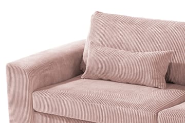 Copenhagen 4-seters Høyrevendt L-formet Divansofa i Manchester - Rosa - Møbler - Sofaer - Sofaer med sjeselong - 4 seters sofa med divan