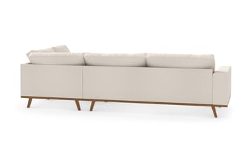 Copenhagen 4-seters Høyrevendt L-formet Divansofa i Stoff - Beige - Møbler - Sofaer - Sofaer med sjeselong - 4 seters sofa med divan