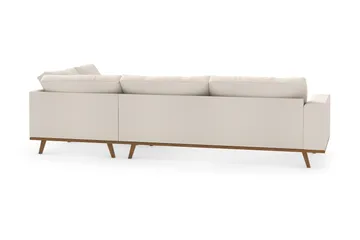 Copenhagen 4-seters Høyrevendt L-formet Divansofa i Stoff - Beige - Møbler - Sofaer - Sofaer med sjeselong - 4 seters sofa med divan