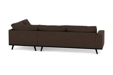 Copenhagen 4-seters Høyrevendt L-formet Divansofa i Stoff - Brun - Møbler - Sofaer - Sofaer med sjeselong - 4 seters sofa med divan
