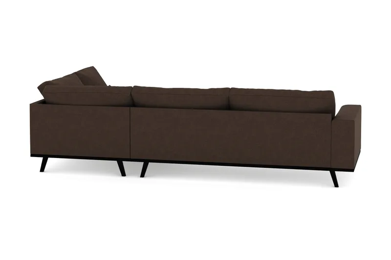Copenhagen 4-seters Høyrevendt L-formet Divansofa i Stoff - Brun - Møbler - Sofaer - Sofaer med sjeselong - 4 seters sofa med divan