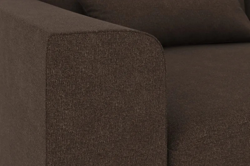 Copenhagen 4-seters Høyrevendt L-formet Divansofa i Stoff - Brun - Møbler - Sofaer - Sofaer med sjeselong - 4 seters sofa med divan