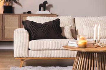 Copenhagen 4-seters Høyrevendt L-formet Dyp Divansofa i Manchester - Beige - Møbler - Sofaer - Sofaer med sjeselong - 4 seters sofa med divan