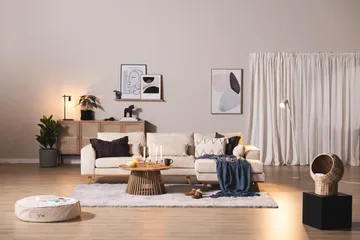 Copenhagen 4-seters Høyrevendt L-formet Dyp Divansofa i Manchester - Beige - Møbler - Sofaer - Sofaer med sjeselong - 4 seters sofa med divan