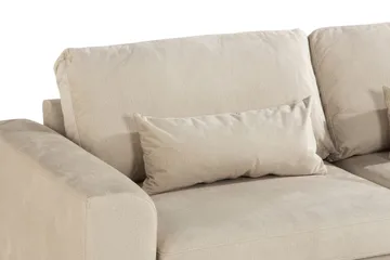 Copenhagen 4-seters Høyrevendt L-formet Sjeselongsofa i Fløyel - Beige - Møbler - Sofaer - Sofaer med sjeselong - 4 seters sofa med divan