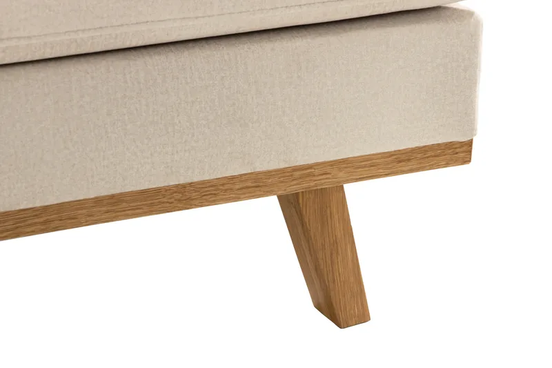 Copenhagen 4-seters Høyrevendt L-formet Sjeselongsofa i Fløyel - Beige - Møbler - Sofaer - Sofaer med sjeselong - 4 seters sofa med divan