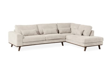 Copenhagen 4-seters Høyrevendt L-formet Sjeselongsofa i Manchester - Beige - Møbler - Sofaer - Sofaer med sjeselong - 4 seters sofa med divan