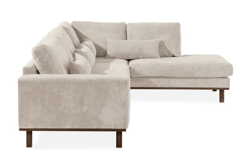 Copenhagen 4-seters Høyrevendt L-formet Sjeselongsofa i Manchester - Beige - Møbler - Sofaer - Sofaer med sjeselong - 4 seters sofa med divan