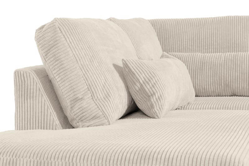 Copenhagen 4-seters Høyrevendt L-formet Sjeselongsofa i Manchester - Beige - Møbler - Sofaer - Sofaer med sjeselong - 4 seters sofa med divan