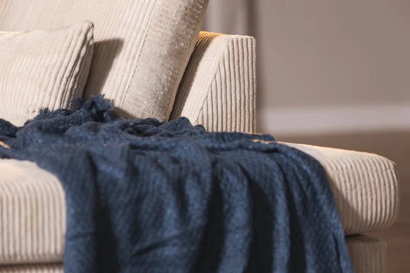 Copenhagen 4-seters Høyrevendt L-formet Sjeselongsofa i Manchester - Beige - Møbler - Sofaer - Sofaer med sjeselong - 4 seters sofa med divan