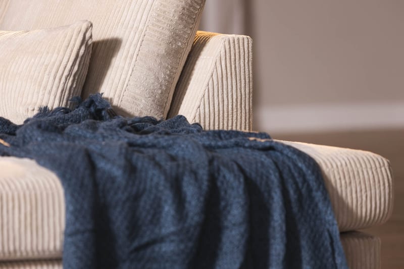 Copenhagen 4-seters Høyrevendt L-formet Sjeselongsofa i Manchester - Beige - Møbler - Sofaer - Sofaer med sjeselong - 4 seters sofa med divan