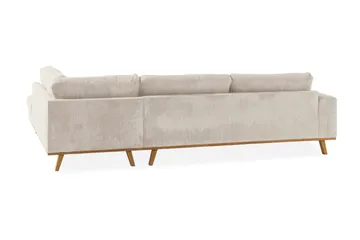 Copenhagen 4-seters Høyrevendt L-formet Sjeselongsofa i Manchester - Beige - Møbler - Sofaer - Sofaer med sjeselong - 4 seters sofa med divan