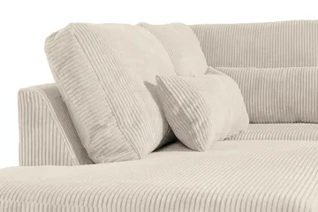 Copenhagen 4-seters Høyrevendt L-formet Sjeselongsofa i Manchester - Beige - Møbler - Sofaer - Sofaer med sjeselong - 4 seters sofa med divan