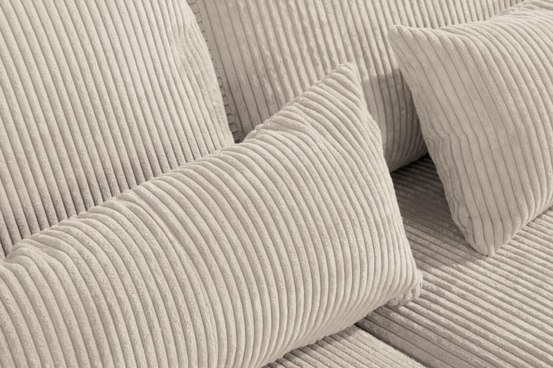 Copenhagen 4-seters Høyrevendt L-formet Sjeselongsofa i Manchester - Beige - Møbler - Sofaer - Sofaer med sjeselong - 4 seters sofa med divan