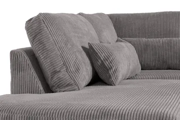 Copenhagen 4-seters Høyrevendt L-formet Sjeselongsofa i Manchester - Mørk grå - Møbler - Sofaer - Sofaer med sjeselong - 4 seters sofa med divan