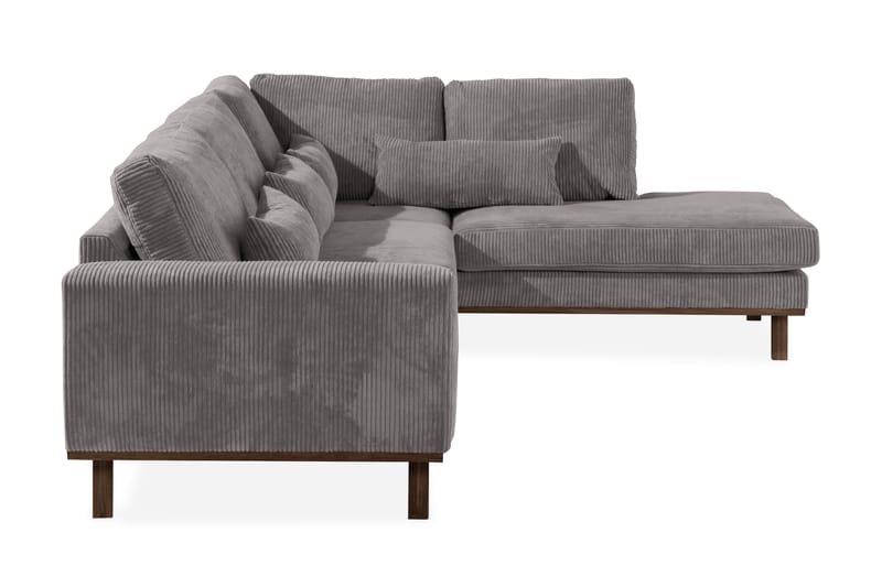 Copenhagen 4-seters Høyrevendt L-formet Sjeselongsofa i Manchester - Mørk grå - Møbler - Sofaer - Sofaer med sjeselong - 4 seters sofa med divan