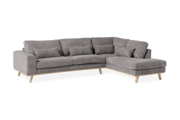 Copenhagen 4-seters Høyrevendt L-formet Sjeselongsofa i Manchester - Mørk grå - Møbler - Sofaer - Sofaer med sjeselong - 4 seters sofa med divan