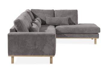Copenhagen 4-seters Høyrevendt L-formet Sjeselongsofa i Manchester - Mørk grå - Møbler - Sofaer - Sofaer med sjeselong - 4 seters sofa med divan