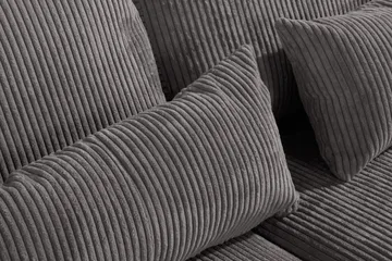 Copenhagen 4-seters Høyrevendt L-formet Sjeselongsofa i Manchester - Mørk grå - Møbler - Sofaer - Sofaer med sjeselong - 4 seters sofa med divan