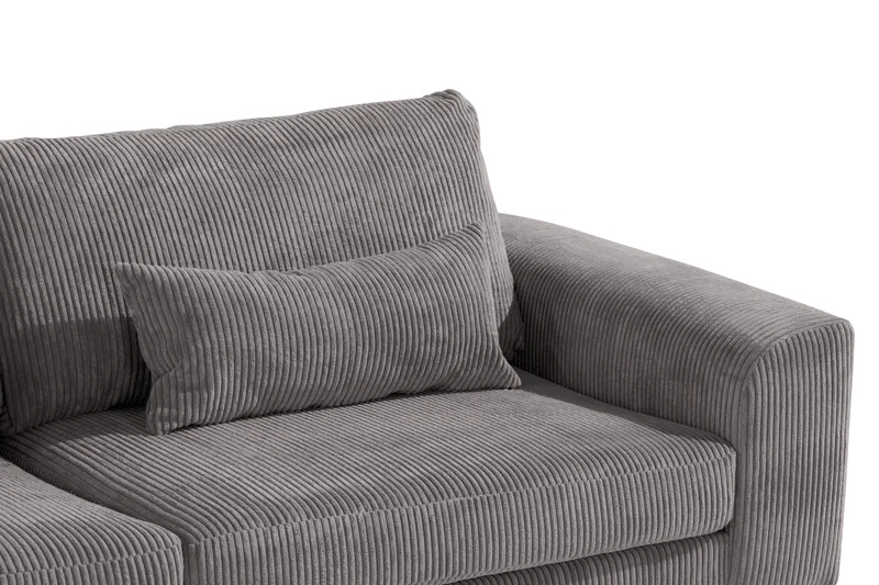 Copenhagen 4-seters Høyrevendt L-formet Sjeselongsofa i Manchester - Mørk grå - Møbler - Sofaer - Sofaer med sjeselong - 4 seters sofa med divan