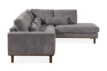 Copenhagen 4-seters Høyrevendt L-formet Sjeselongsofa i Manchester - Mørk grå - Møbler - Sofaer - Sofaer med sjeselong - 4 seters sofa med divan