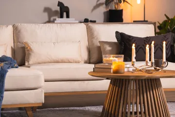 Copenhagen 4-seters Venstrevendt L-formet Divansofa i Fløyel - Beige - Møbler - Sofaer - Sofaer med sjeselong - 4 seters sofa med divan