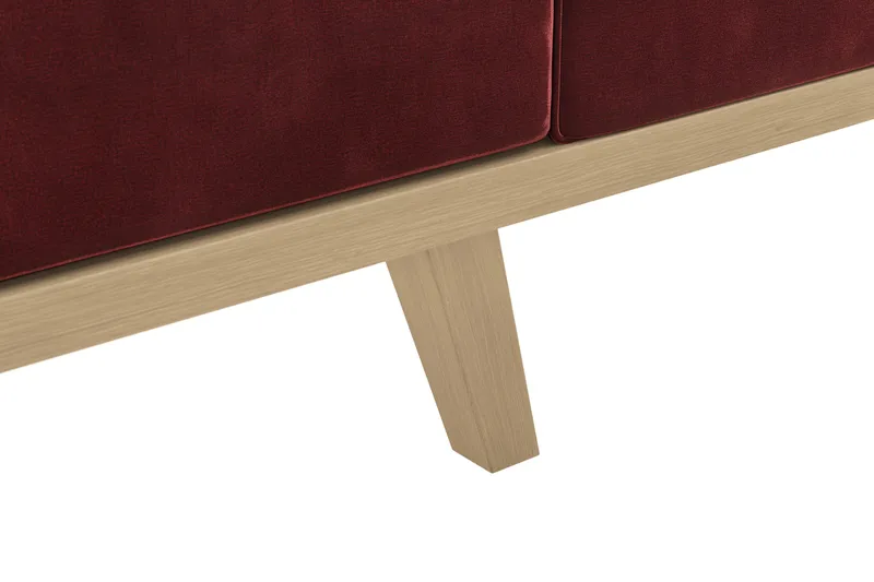 Copenhagen 4-seters Venstrevendt L-formet Divansofa i Fløyel - Lilla - Møbler - Sofaer - Sofaer med sjeselong - 4 seters sofa med divan