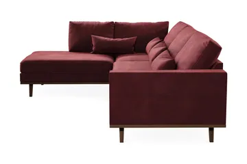 Copenhagen 4-seters Venstrevendt L-formet Divansofa i Fløyel - Lilla - Møbler - Sofaer - Sofaer med sjeselong - 4 seters sofa med divan
