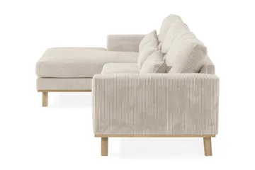 Copenhagen 4-seters Venstrevendt L-formet Divansofa i Manchester - Beige - Møbler - Sofaer - Sofaer med sjeselong - 4 seters sofa med divan
