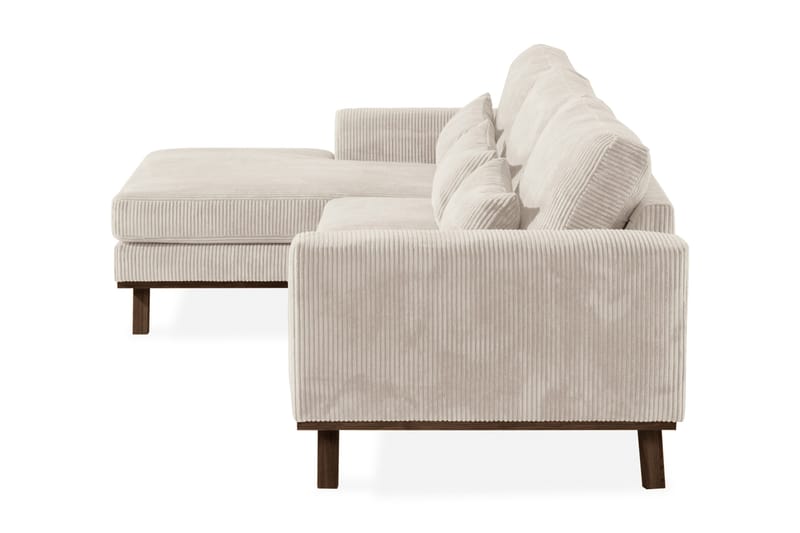 Copenhagen 4-seters Venstrevendt L-formet Divansofa i Manchester - Beige - Møbler - Sofaer - Sofaer med sjeselong - 4 seters sofa med divan