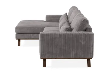Copenhagen 4-seters Venstrevendt L-formet Divansofa i Manchester - Mørk grå - Møbler - Sofaer - Sofaer med sjeselong - 4 seters sofa med divan