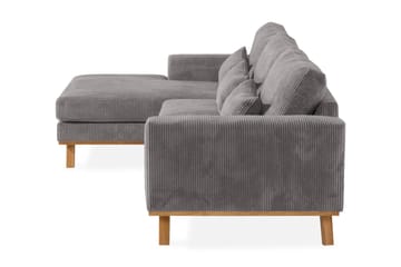 Copenhagen 4-seters Venstrevendt L-formet Divansofa i Manchester - Mørk grå - Møbler - Sofaer - Sofaer med sjeselong - 4 seters sofa med divan