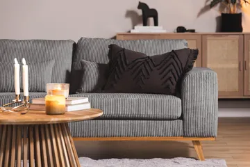 Copenhagen 4-seters Venstrevendt L-formet Divansofa i Manchester - Mørk grå - Møbler - Sofaer - Sofaer med sjeselong - 4 seters sofa med divan