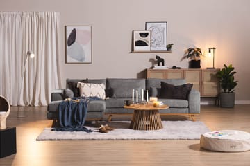 Copenhagen 4-seters Venstrevendt L-formet Divansofa i Manchester - Mørk grå - Møbler - Sofaer - Sofaer med sjeselong - 4 seters sofa med divan