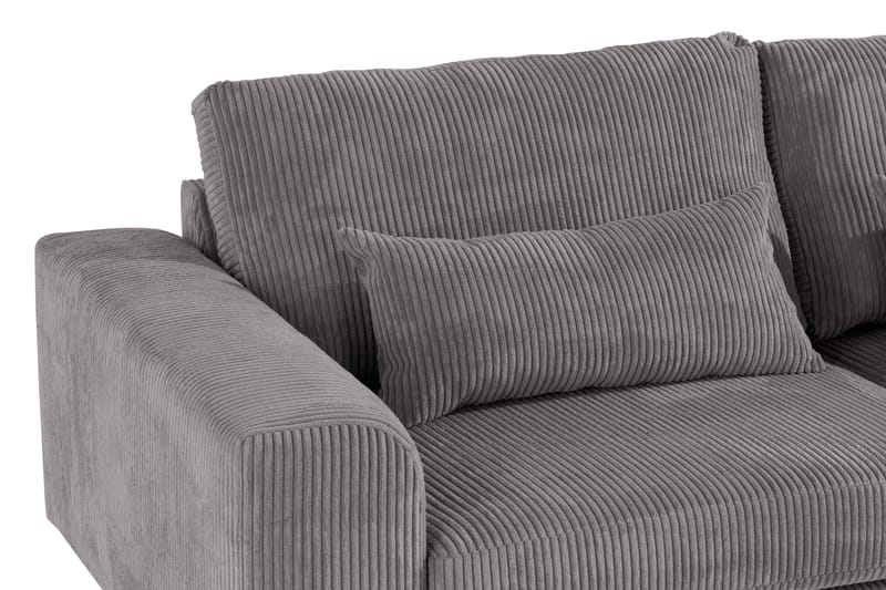 Copenhagen 4-seters Venstrevendt L-formet Divansofa i Manchester - Mørk grå - Møbler - Sofaer - Sofaer med sjeselong - 4 seters sofa med divan