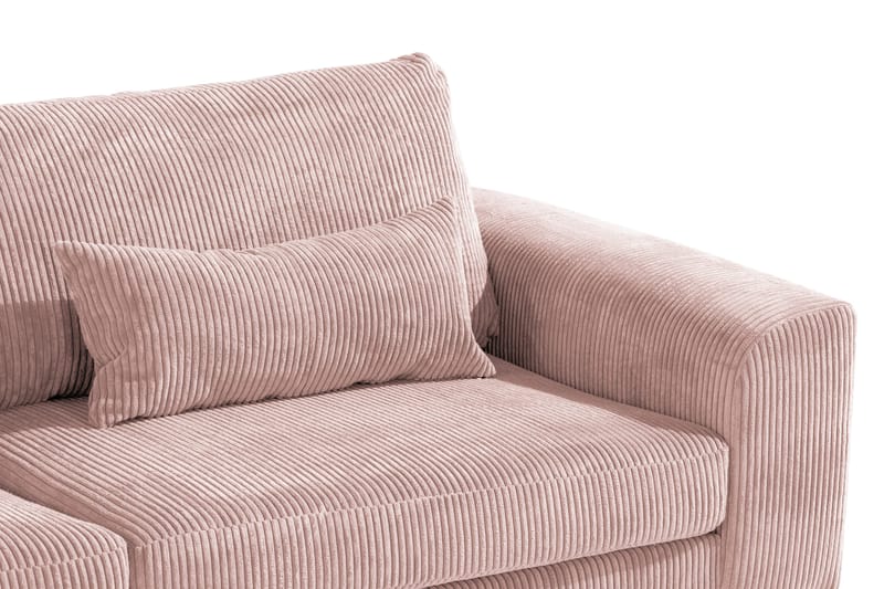 Copenhagen 4-seters Venstrevendt L-formet Divansofa i Manchester - Rosa - Møbler - Sofaer - Sofaer med sjeselong - 4 seters sofa med divan
