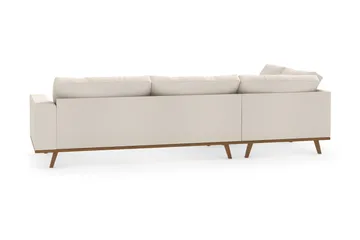 Copenhagen 4-seters Venstrevendt L-formet Divansofa i Stoff - Beige - Møbler - Sofaer - Sofaer med sjeselong - 4 seters sofa med divan