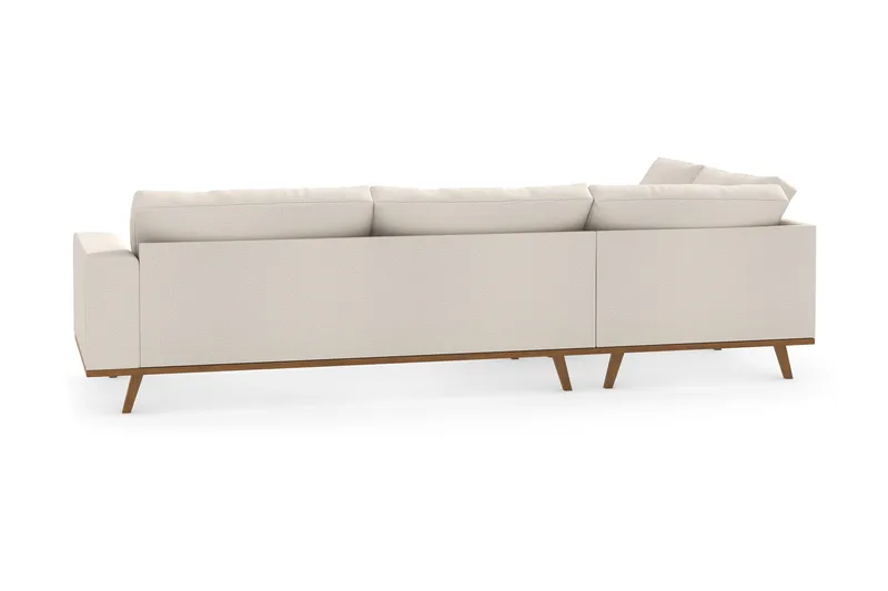 Copenhagen 4-seters Venstrevendt L-formet Divansofa i Stoff - Beige - Møbler - Sofaer - Sofaer med sjeselong - 4 seters sofa med divan
