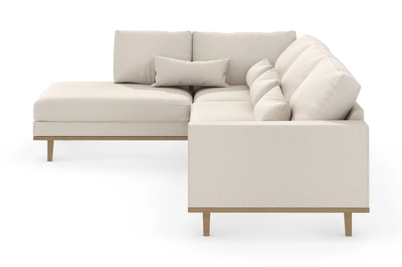 Copenhagen 4-seters Venstrevendt L-formet Divansofa i Stoff - Beige - Møbler - Sofaer - Sofaer med sjeselong - 4 seters sofa med divan