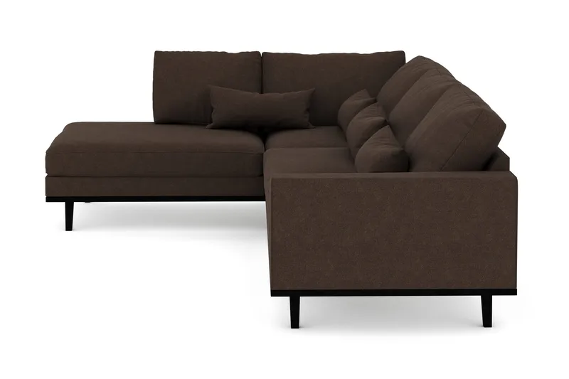 Copenhagen 4-seters Venstrevendt L-formet Divansofa i Stoff - Brun - Møbler - Sofaer - Sofaer med sjeselong - 4 seters sofa med divan