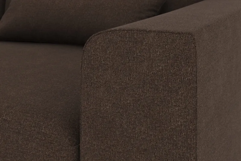 Copenhagen 4-seters Venstrevendt L-formet Divansofa i Stoff - Brun - Møbler - Sofaer - Sofaer med sjeselong - 4 seters sofa med divan