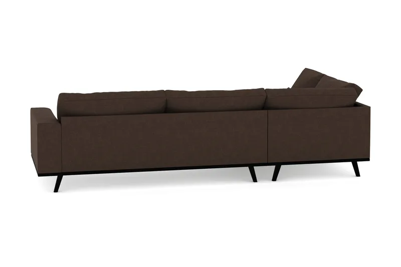 Copenhagen 4-seters Venstrevendt L-formet Divansofa i Stoff - Brun - Møbler - Sofaer - Sofaer med sjeselong - 4 seters sofa med divan