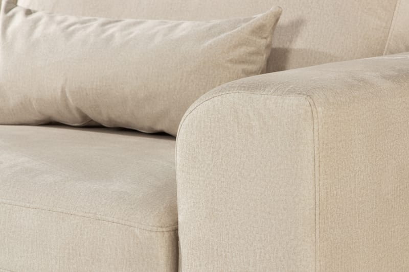 Copenhagen 4-seters Venstrevendt L-formet Sjeselongsofa i Fløyel - Beige - Møbler - Sofaer - Sofaer med sjeselong - 4 seters sofa med divan