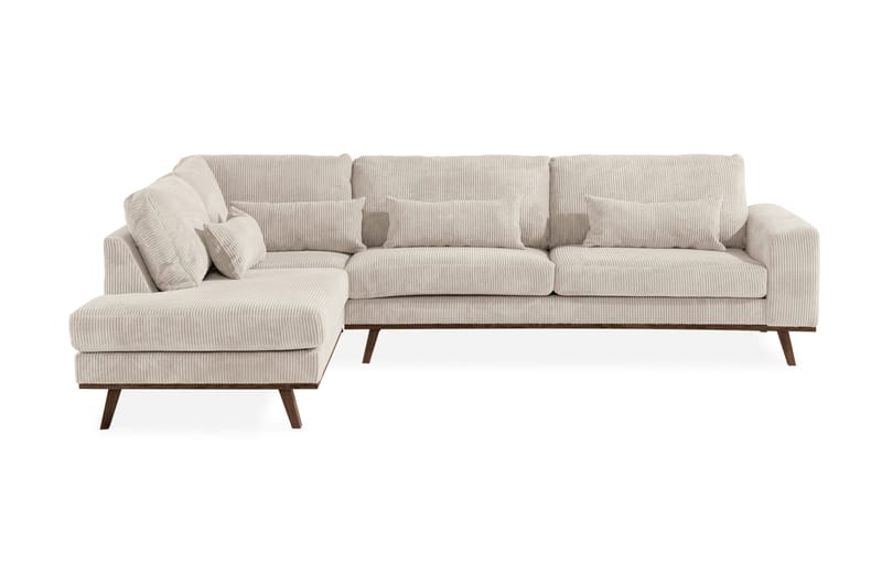 Copenhagen 4-seters Venstrevendt L-formet Sjeselongsofa i Manchester, Beige